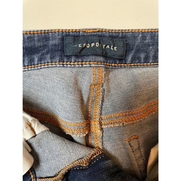 Aeropostale Flex Effects High Waisted Midi Denim Jean Shorts Size 2 EUC - Picture 4 of 8